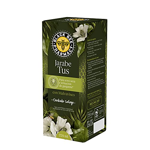 Black Bee Pharmacy Jarabe Tus con Ingredientes que ayudan en la Tos Seca, la Irritación de Garganta y las Defensas Naturales - 220 ml